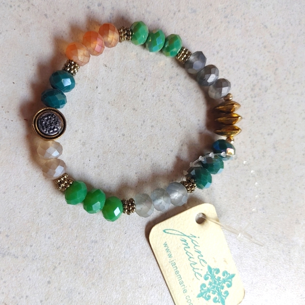 Jane Marie beaded stretch bracelet